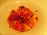 松輪の真鯖と米茄子のトマトソース スパゲッティーニ